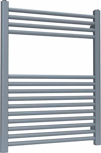 Lux Heat Coloured Wall Mounted Towel Radiator in Pebble Grey, W: 60 cm, H: 80 cm