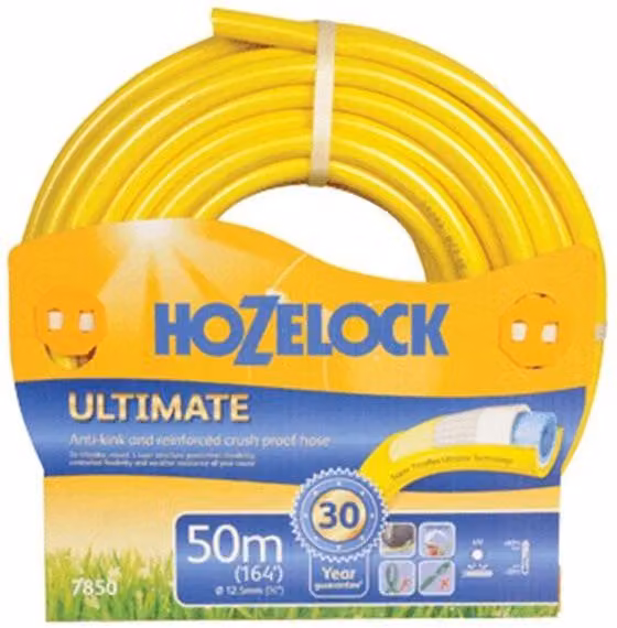 Hozelock Ultimate Frost Protection Hose, 50 m, 1.25 cm Diameter, Yellow