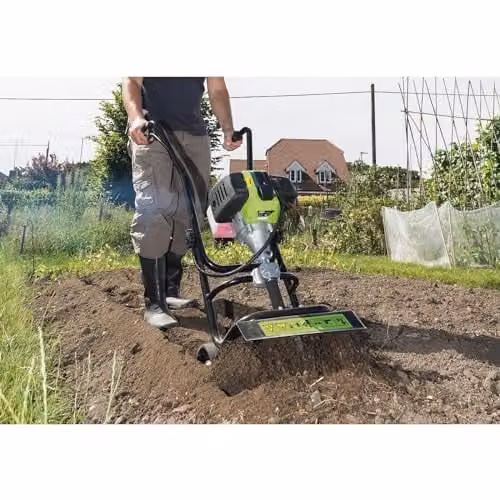 Draper 42.7cc Petrol Tiller and Cultivator with 1.2kW 2-Stroke 3HP Engine, 320 mm Tilling Width and 150 mm Tilling Depth – 2
