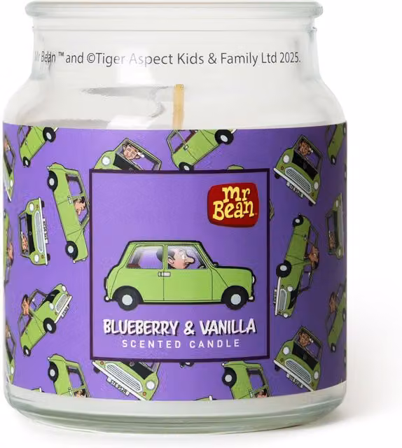 Mr Bean Blueberry & Vanilla Scented Candle, 140g, Purple – 1