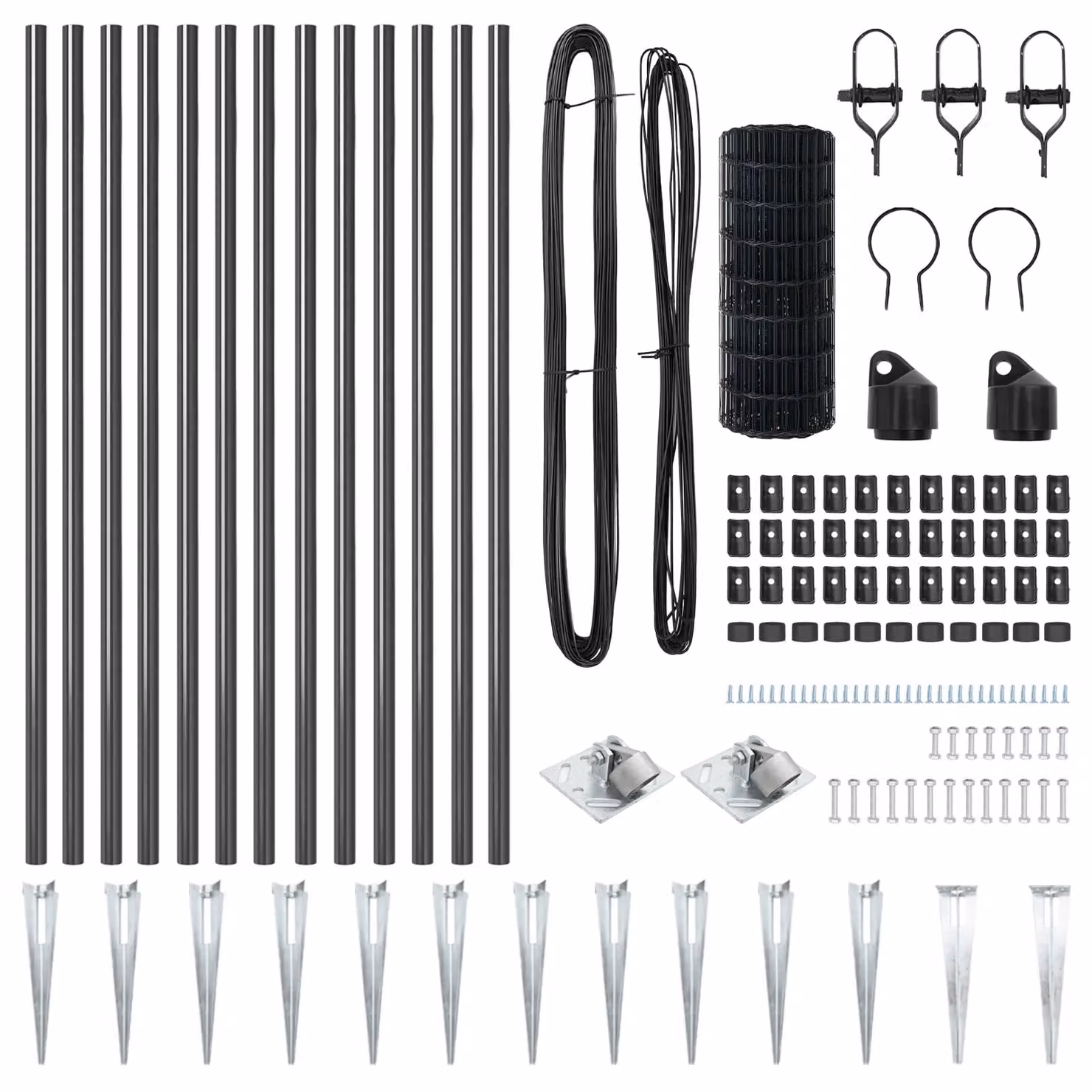 Berkfield Home Euro Fence with 13 Spike Posts, Galvanised Steel, Grey and Silver, 0.8 x 25 m – 3