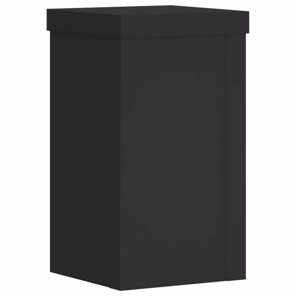 Berkfield Home Set of 2 Black Square Wood Plant Stands, W/D/H: 10 x 10 x 18 cm – 4