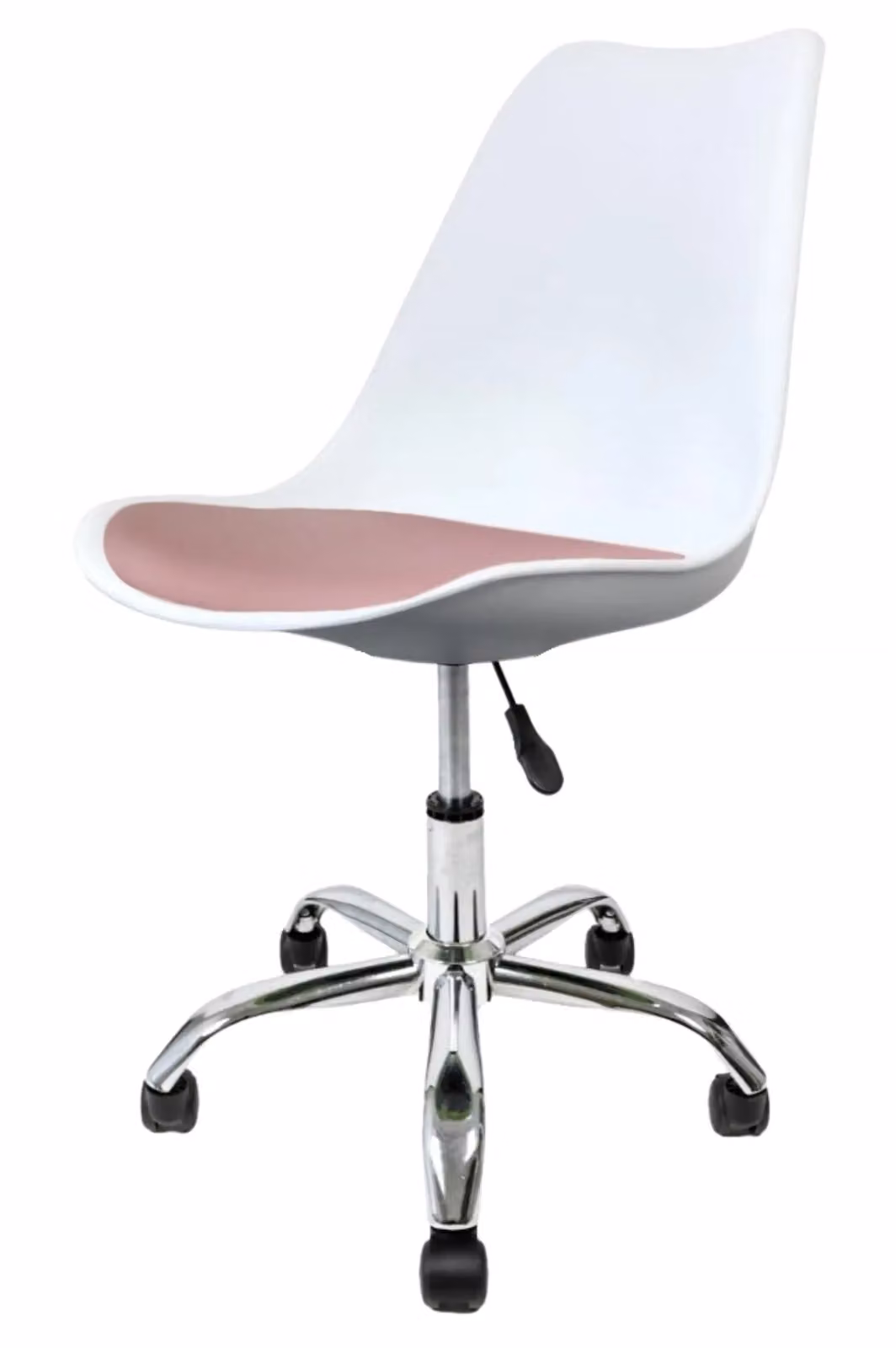 Fusion Living Soho Modern Plastic Dining Chair with Swivel Base in Matt Pink – 2