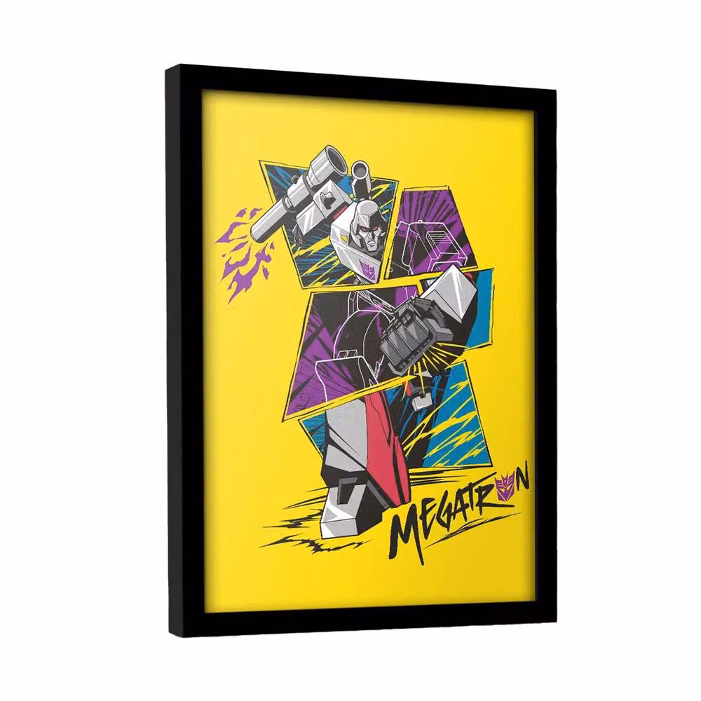 Transformers Megatron Framed Graphic Paper Poster in Yellow – 2
