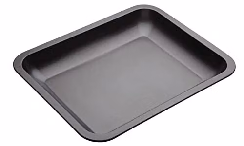 MasterClass Non-Stick Carbon Steel Sloped Roasting Dish, Grey, W: 33 cm, D: 25.5 cm – 1