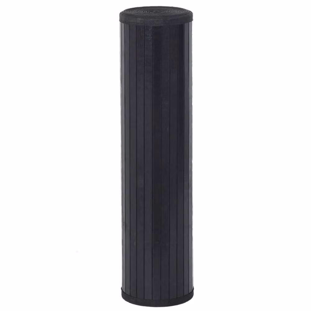 Berkfield Home Rectangular Bamboo Rug in Black, W: 60 cm x L: 1000 cm – 3