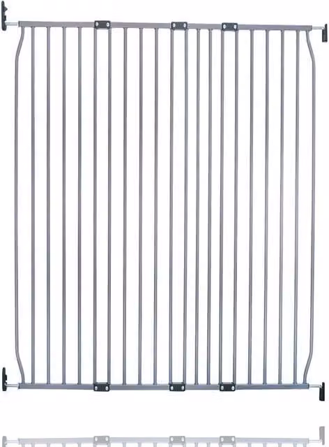 Safetots Extra Tall Eco Screw Fit Extendable Baby Gate for Doors and Stairs, Grey, Width: 120 cm - 130 cm