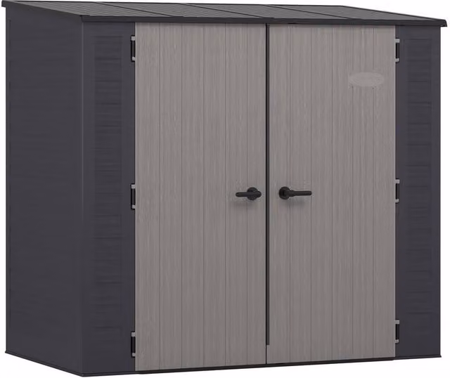 Rowlinson Suncast Columbia Resin Shed in Grey, W: 215 cm, D: 123 cm, H: 199 cm – 4