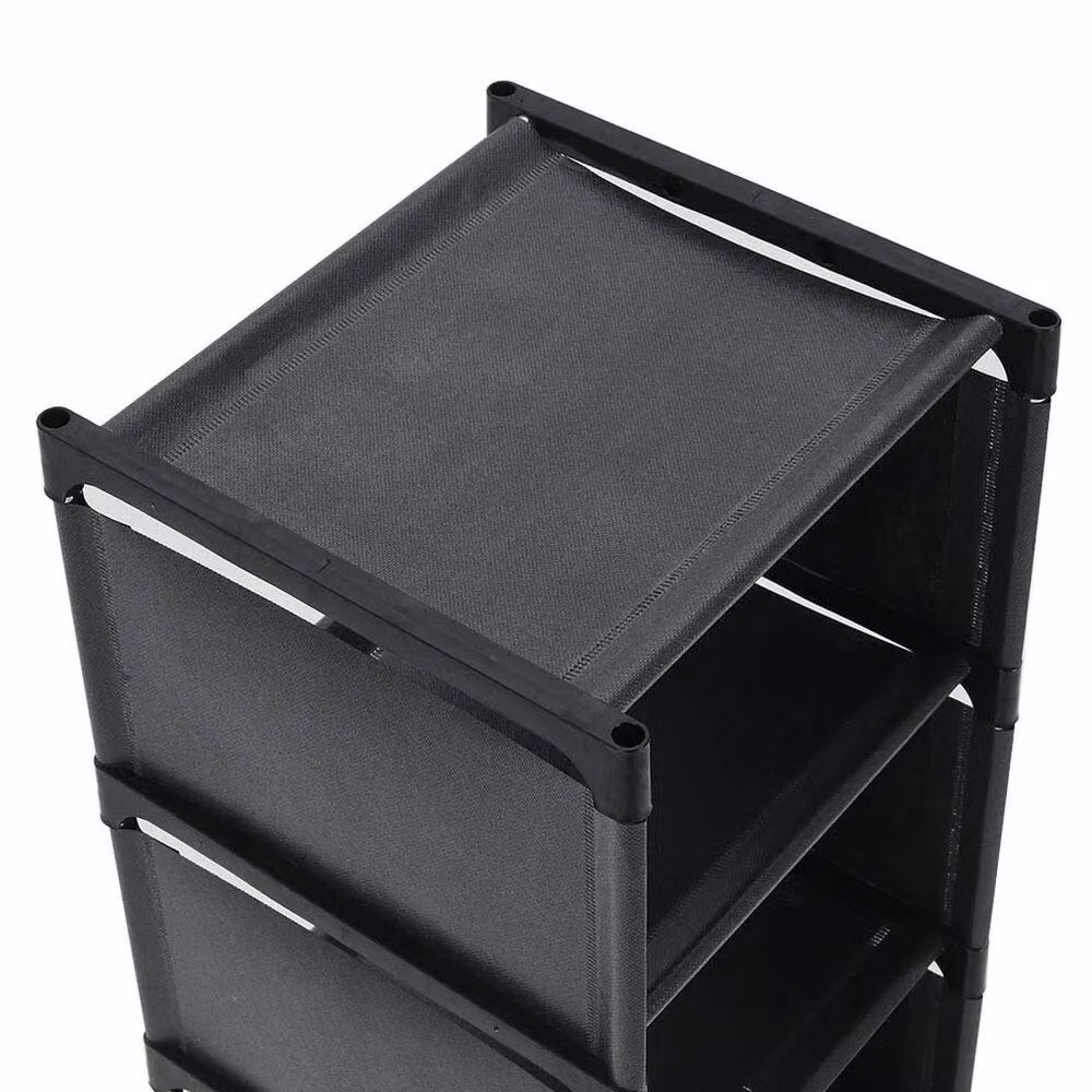 Kelvenix 6-Tier Compact Freestanding Shoe Rack in Black – 4