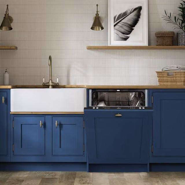 Willow Semi-Integrated Dishwasher in Grey and Black