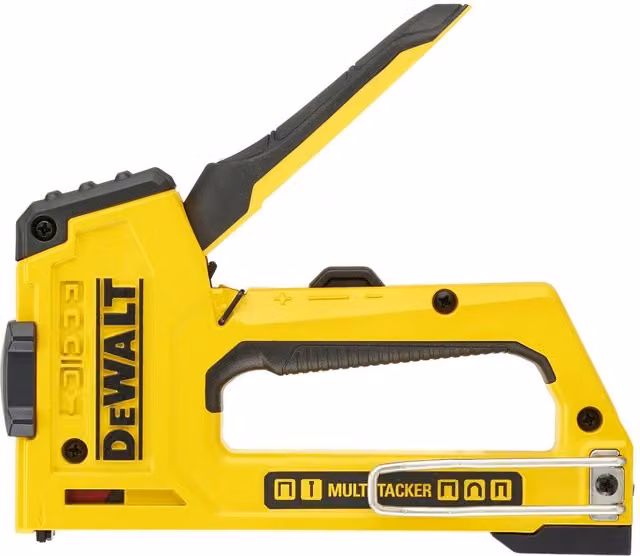 DeWalt 5-in-1 Multi Tacker with Flat Staples in Yellow and Multicolour Aluminium