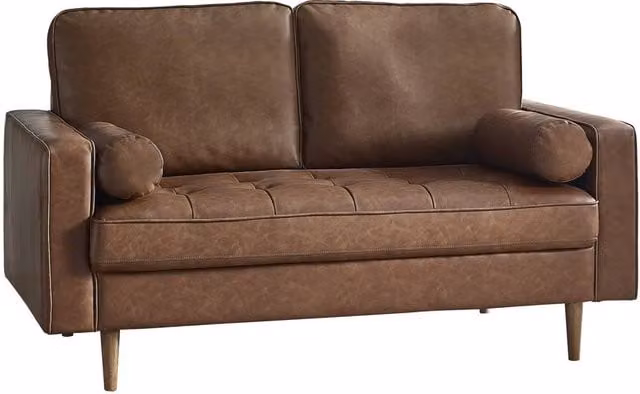 Cheshire Henley 2 Seater Sofa in Brown Synthetic Leather – 1