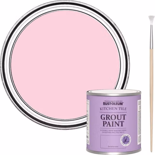 Rust-Oleum Kitchen Grout Paint in Pink, 250ml