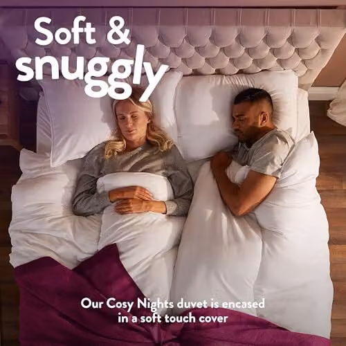 Slumberdown Cosy Nights 15 Tog King Size Winter Duvet in White, W/D/H: 225 x 220 cm – 4