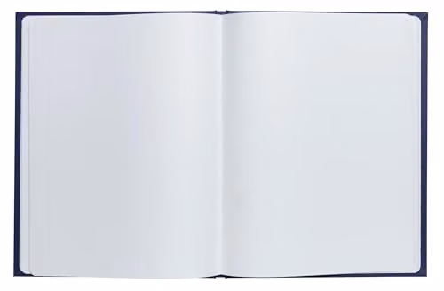 Exacompta Japan Guest Book in Blue with Textile Effect Paper Cover and 100 Blank White Pages, W: 27 cm, H: 22 cm – 2