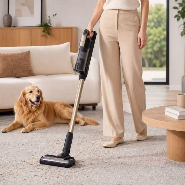 ExtraStar 400W Cordless Bagless Vacuum Cleaner in Gold with 700ml Capacity – 1