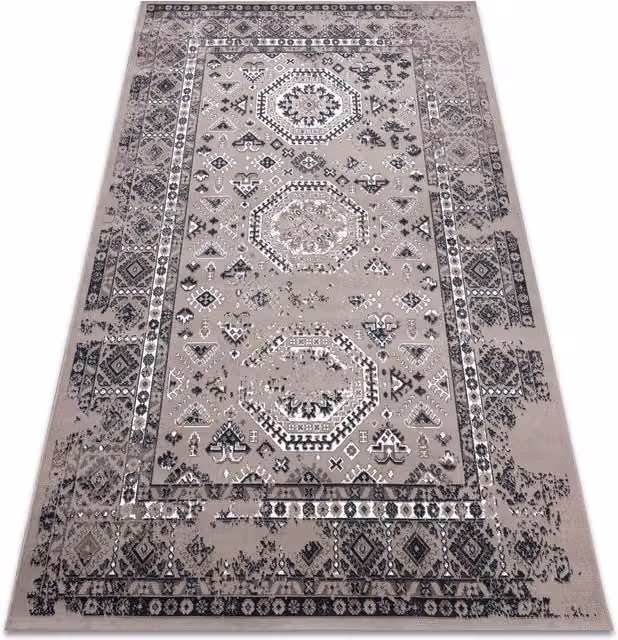 RugsX Vintage Rectangular Rug in Beige, W: 140 cm x D: 200 cm – 1