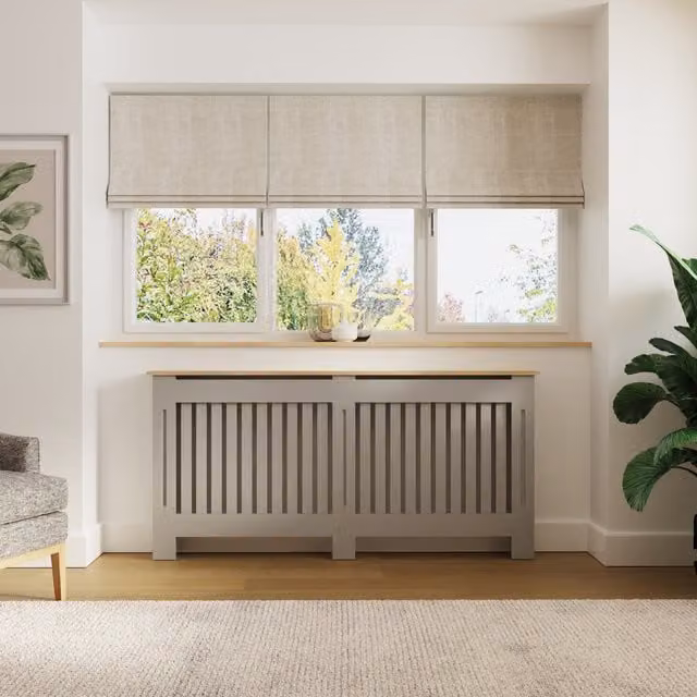 Longslow Radiator Cover in Grey, Width: 172 cm