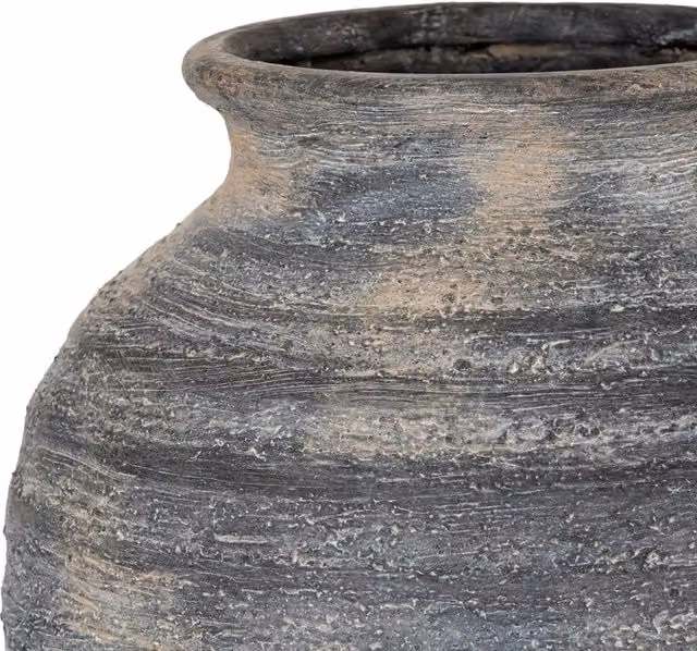 KDMK Marra Large Olpe Vase Modern Grey Ceramic Tabletop Centerpiece