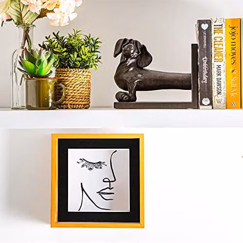 Nicola Spring Square 3D Deep Box Photo Frame, Black, W/H: 22.5 x 22.5 cm with 20.32 x 20.32 cm and 15.24 x 15.24 cm Mount Options – 2