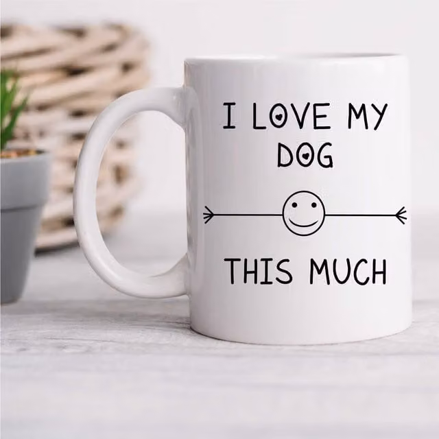 60 Second Makeover Limited I Love My Dog This Much Ceramic Mug in White