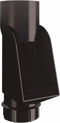 Lindab Self Cleaning Leaf Trap in Black Galvanised Steel, 100mm