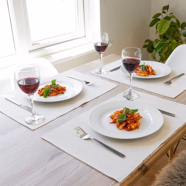 Nicola Spring Ribbed Cotton Placemats, Pack of 6, W: 48 cm, D: 33 cm