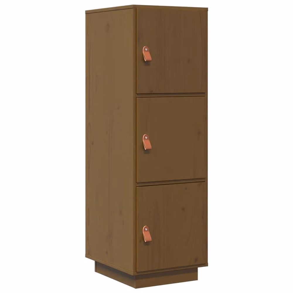 Berkfield Home Highboard in Honey Brown Solid Pine Wood, W/D/H: 34 x 40 x 108.5 cm – 2