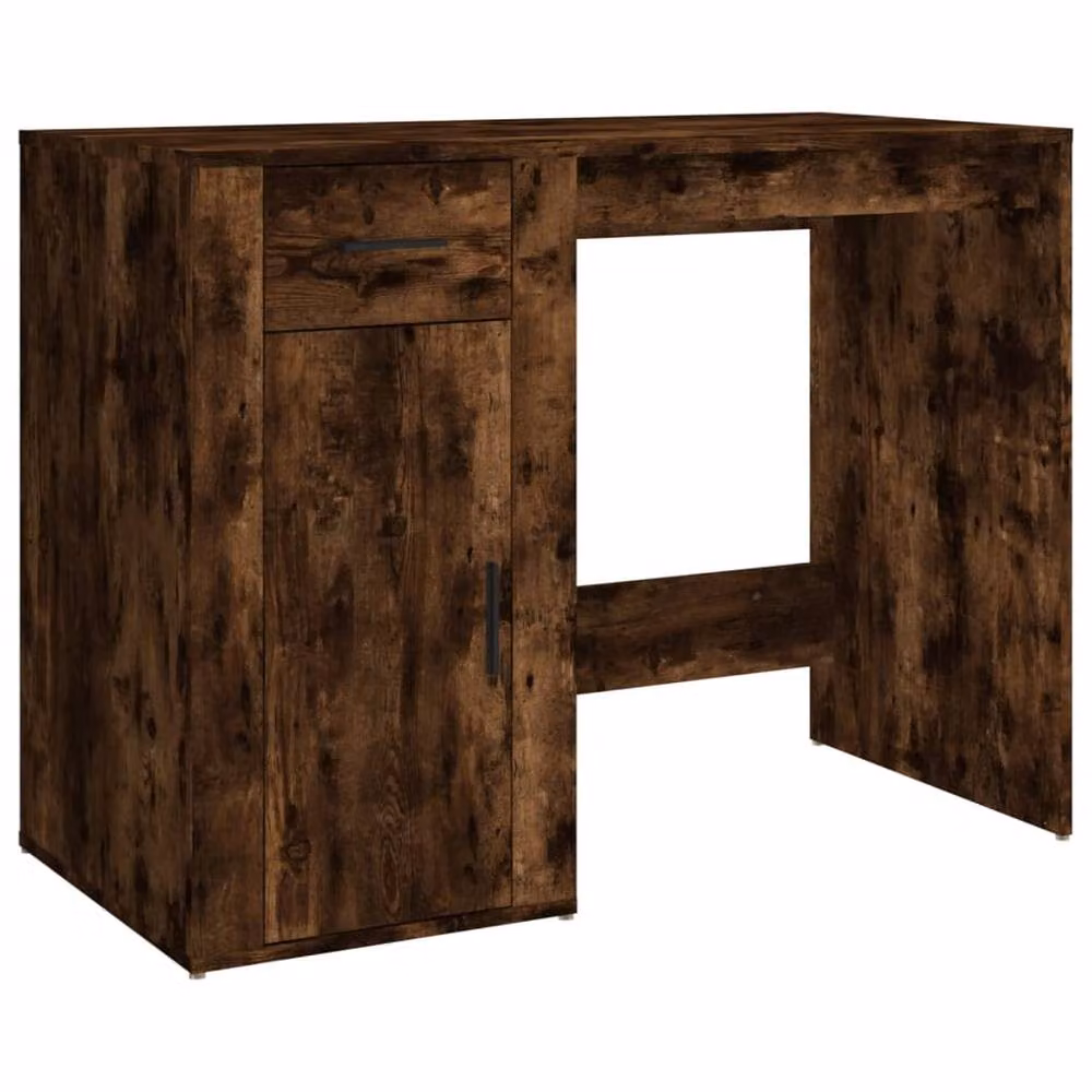 Berkfield Home Elegant Writing Desk in Smoked Oak Brown, W/D/H: 100 x 49 x 75 cm – 2