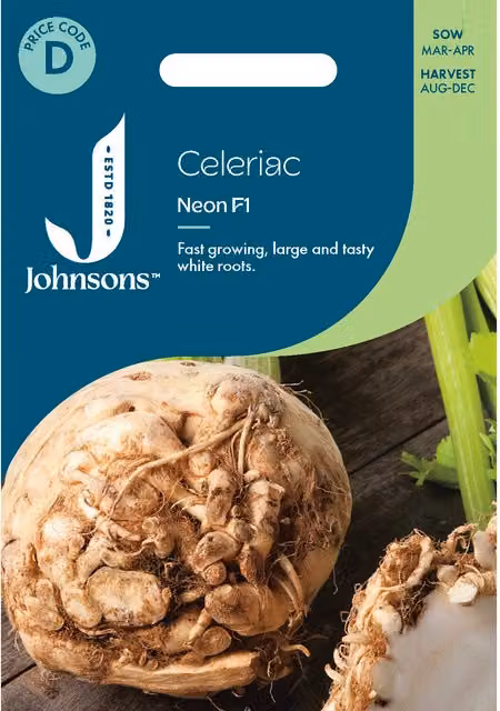 Johnsons Seeds Celeriac Neon White Vegetable Seeds