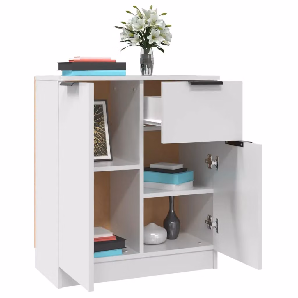 Berkfield Home Set of 2 White Minimalist Wall Mounted Sideboards, W/D/H: 60 x 30 x 70 cm – 2