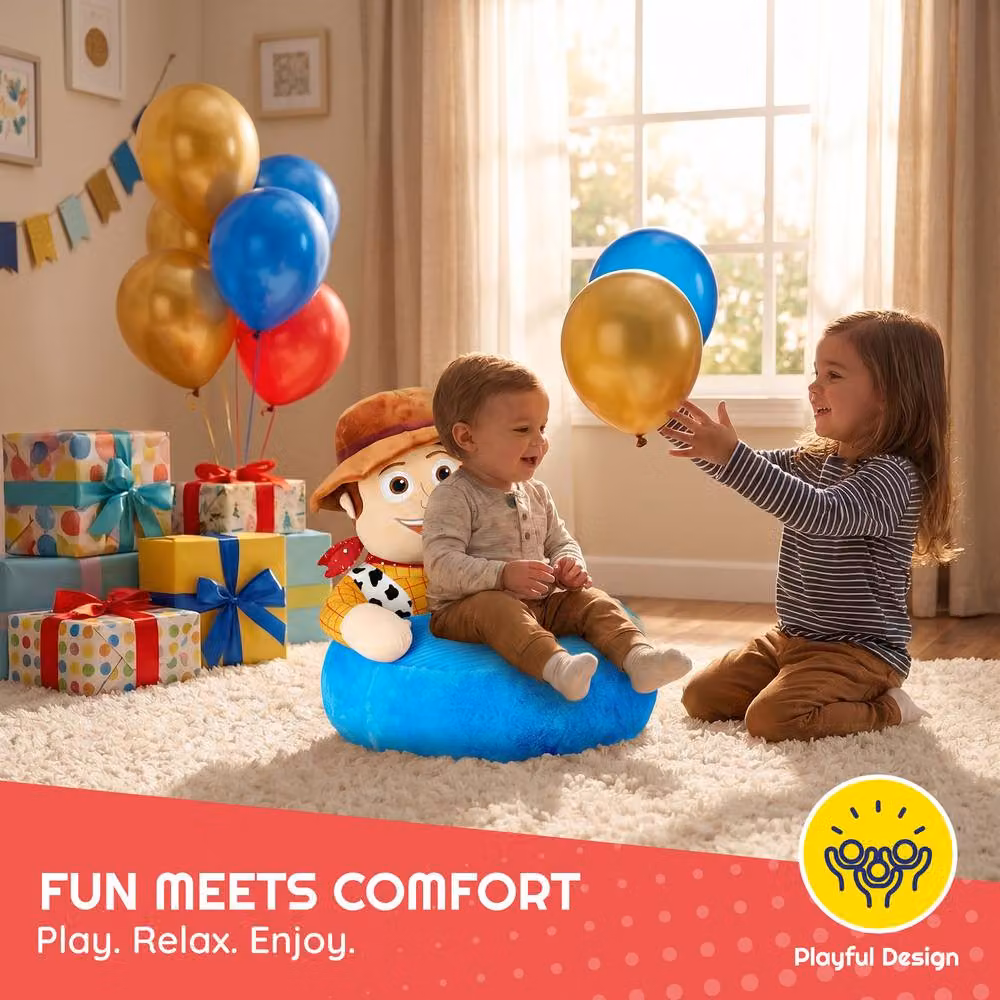 Disney Toy Story Woody Plush Kids Sofa Chair in Multicolour Textile Fabric – 3