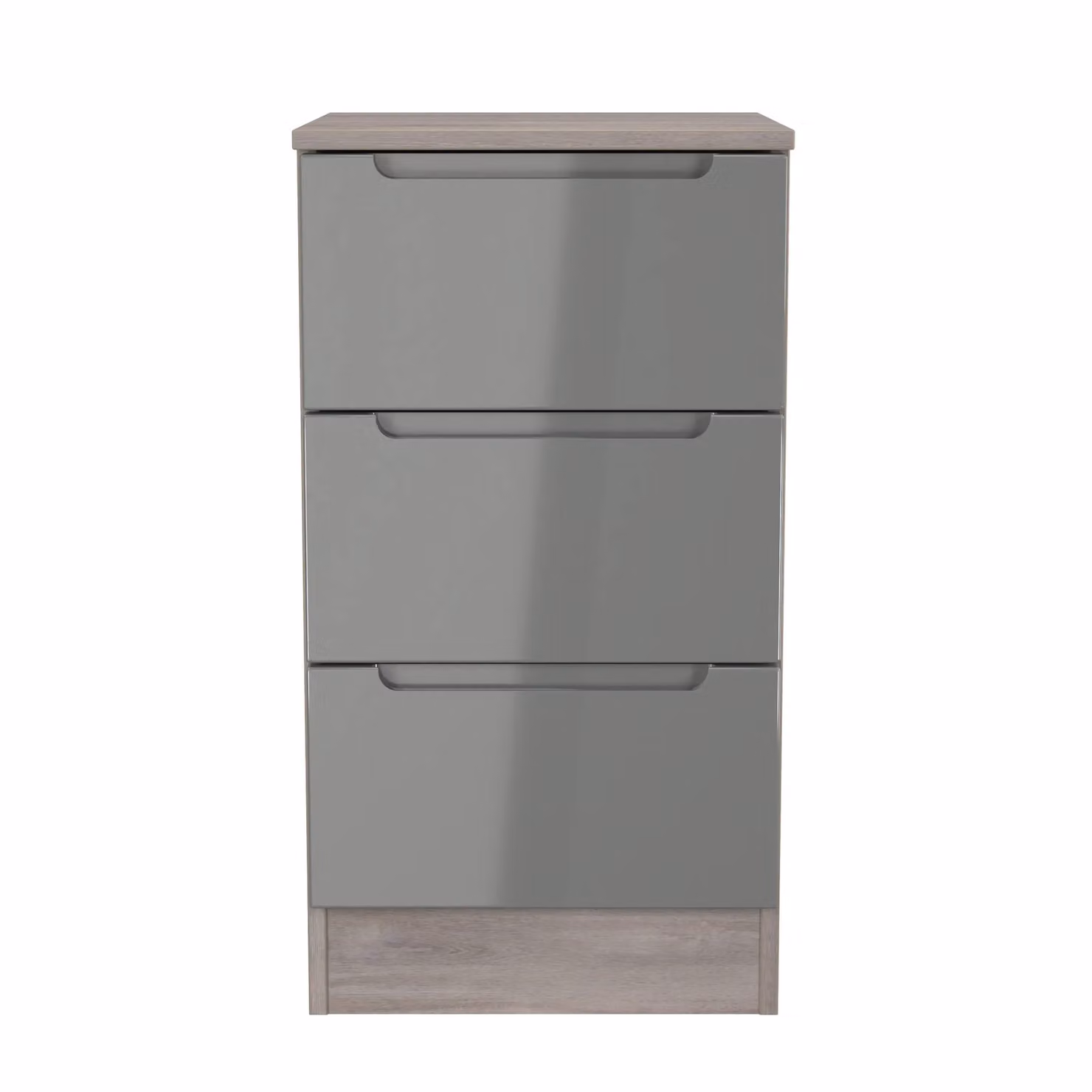 2 U Lucca 3 Drawer Bedside Cabinet in Grey – 2