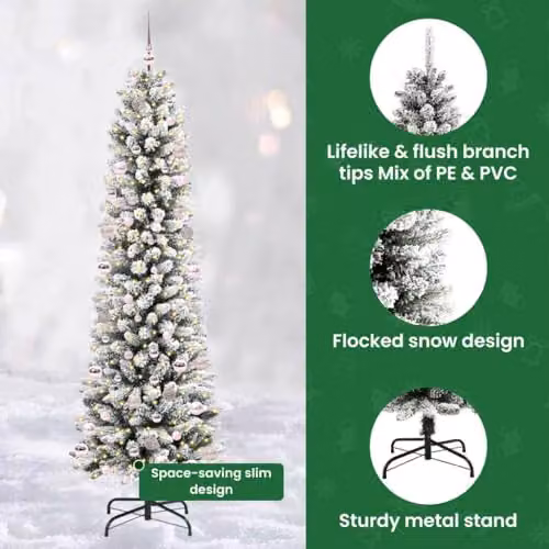 vidaXL White Artificial Christmas Tree, Height: 240 cm – 4