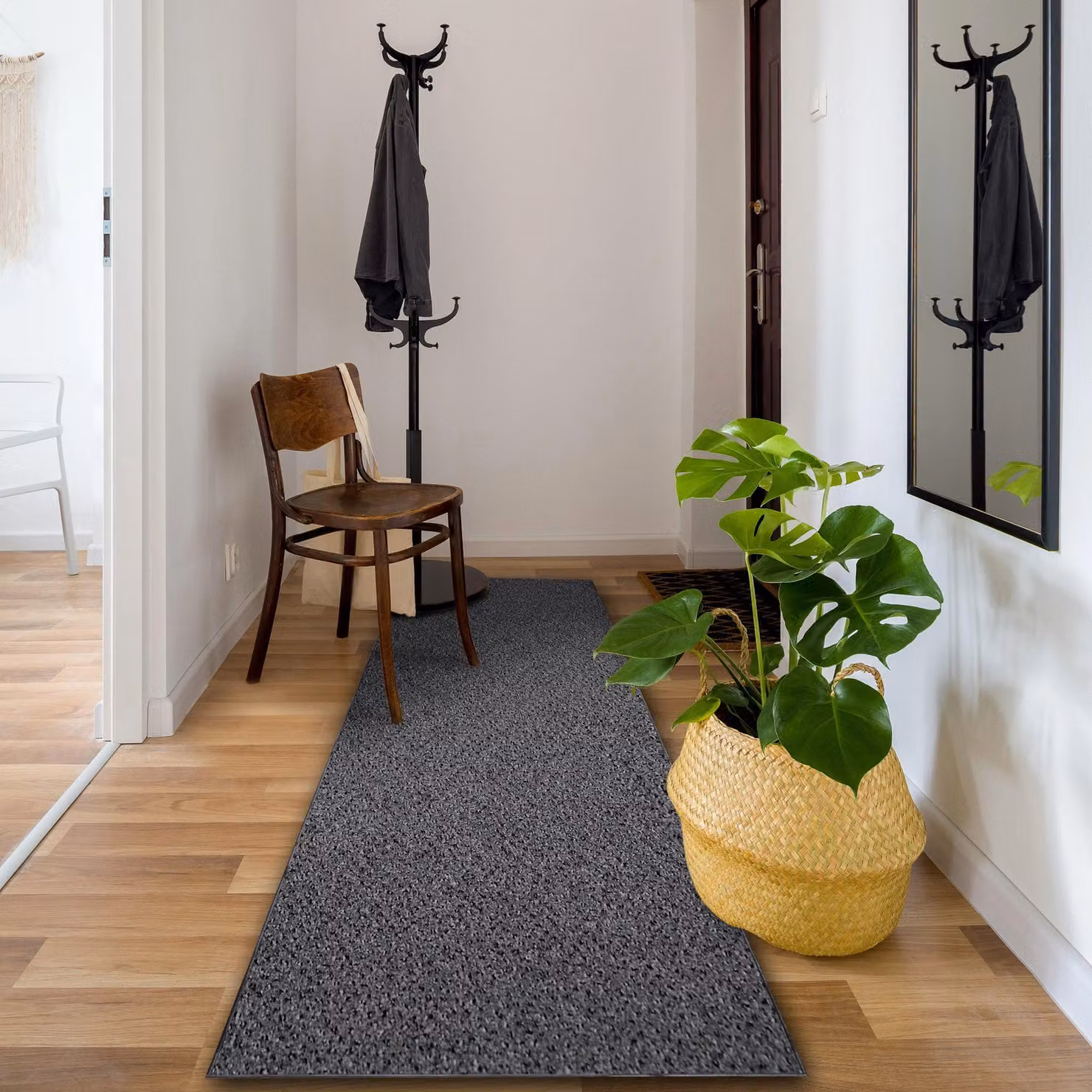 RugsX Traffic Dark Runner in Grey, W: 120 cm, L: 350 cm – 4