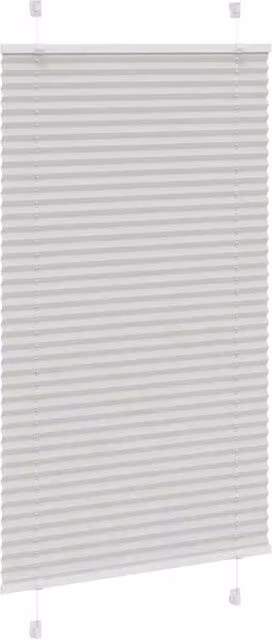 Berkfield Home Single Pleat Fabric Blind in Light Grey, W: 80 cm, H: 150 cm