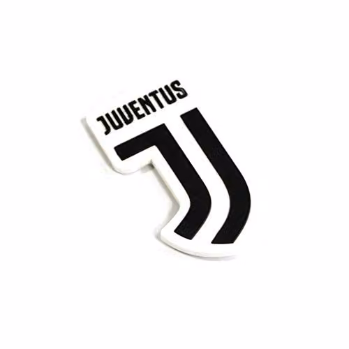 Juventus FC Crest Adhesive Fridge Magnet in White and Black