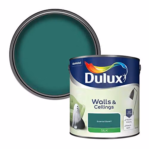 Dulux Walls & Ceilings Silk Emulsion Paint, Green, 2.5 l