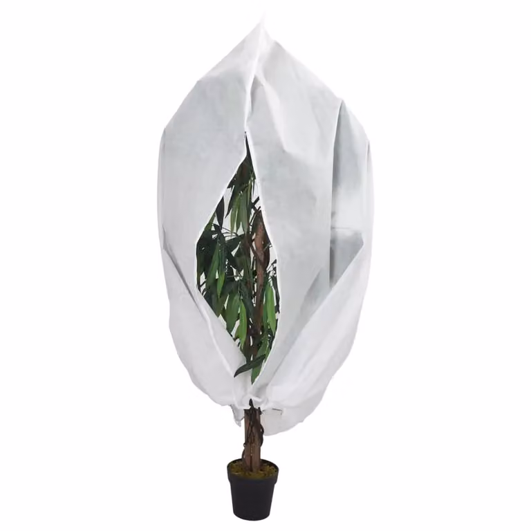 Berkfield Home White Plant Fleece Covers with Zip, 10 Pack, W x L: 1 x 1.55 m