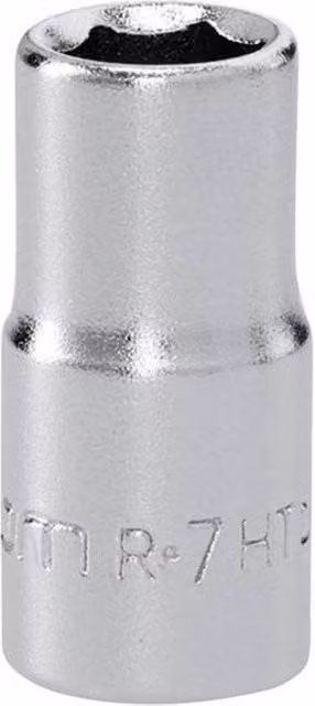 Facom R.7HT 6-Point Standard Socket 1/4in Drive 7mm in Silver Chrome Vanadium Steel – 1