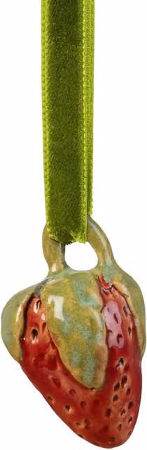 WHAT THE GLAZES House of Hackney Red Ceramic Strawberry Tabletop Decoration
