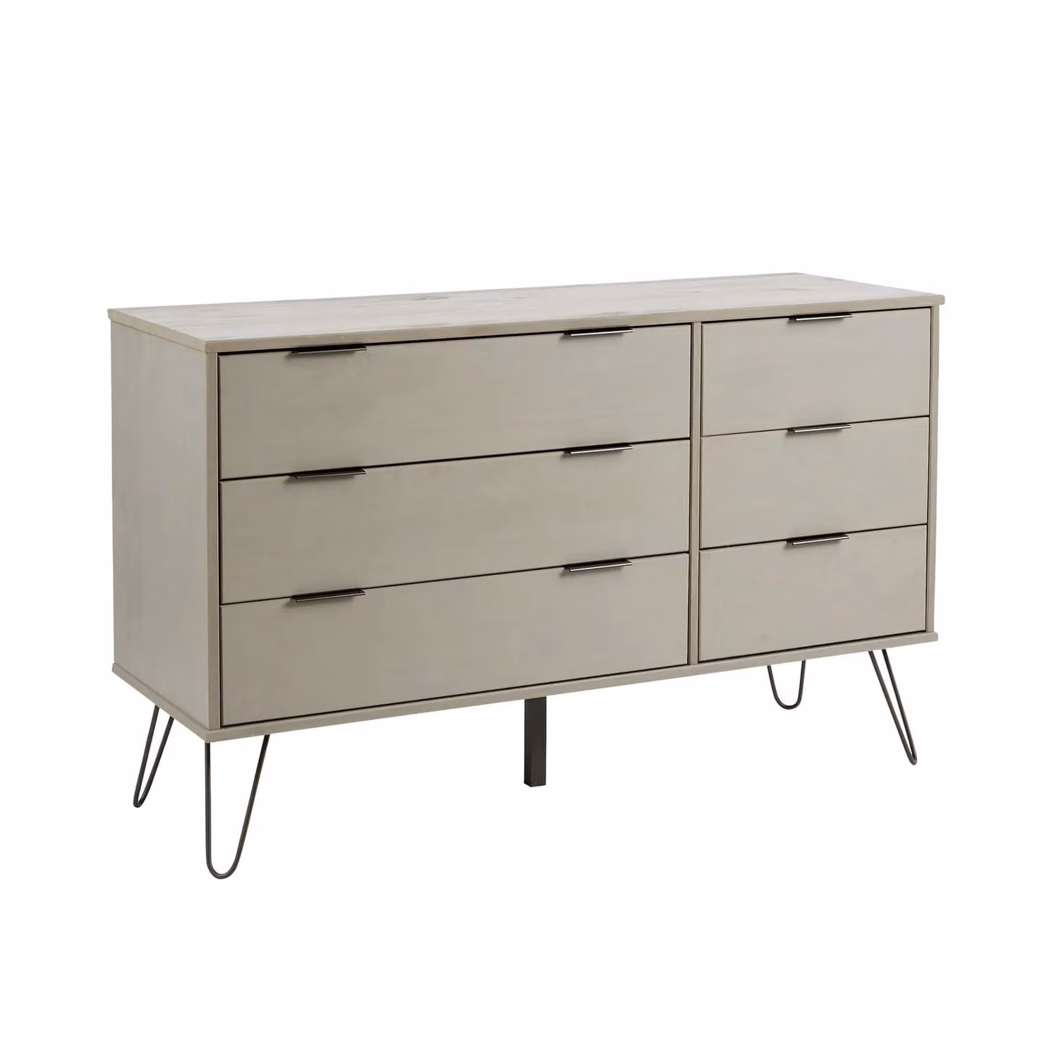 Home Source Industrial Grey Wood 6 Drawer Chest Organiser Cabinet – 2