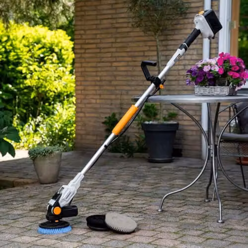 Batavia Maxxpack 18V Twin Brushless Cordless Power Scrubber Set in Blue with 2 x 2.0Ah Batteries and Charger – 12