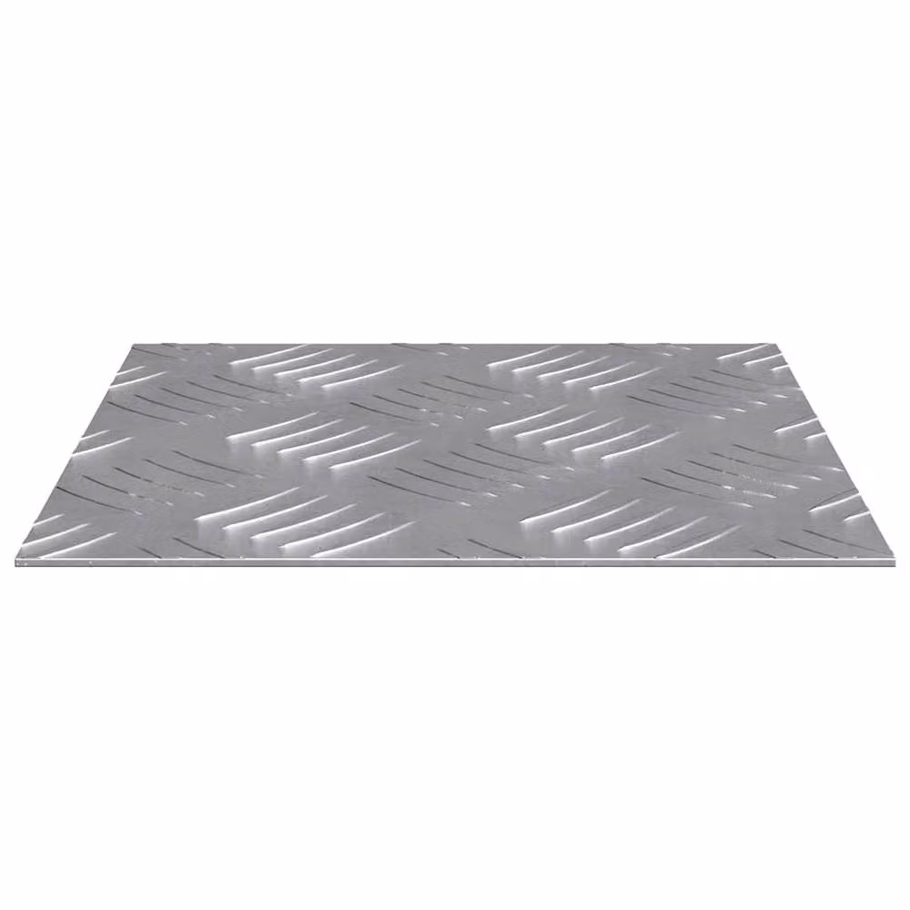 Berkfield Home Anti-Slip Aluminium Checker Plate Sheets, Silver, 4 Pack, W/D: 20 x 20 cm – 2