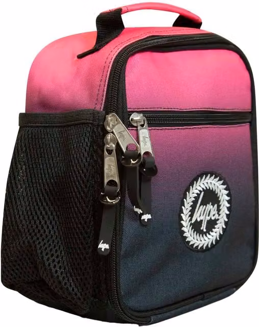 Hype Thermal Insulated School Lunch Box, Black and Pink Fade, 4.5L – 1