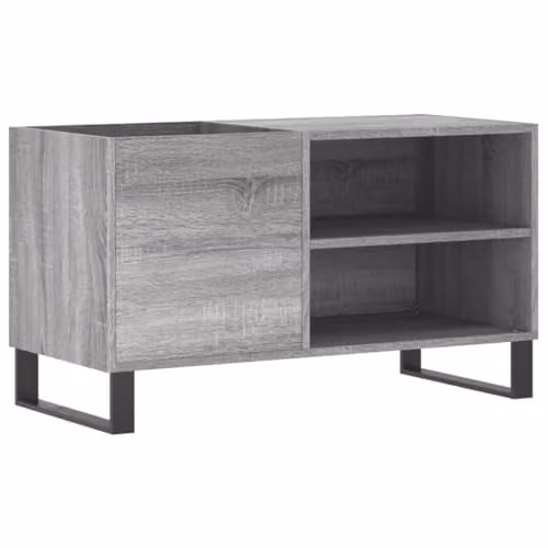 vidaXL Record Cabinet in Grey, Engineered Wood and Metal – 1