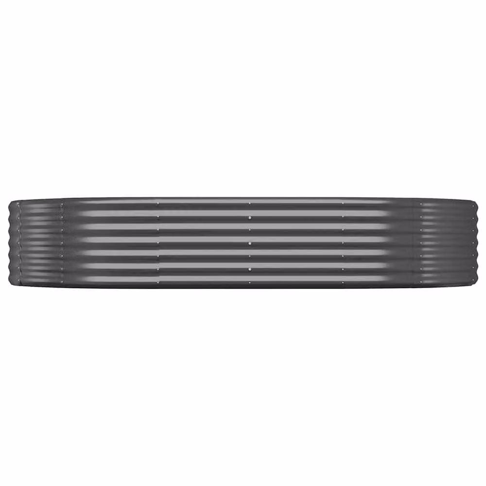 Berkfield Home Garden Powder-coated Steel Raised Bed in Anthracite Black, W/D/H: 214 x 140 x 36 cm – 3