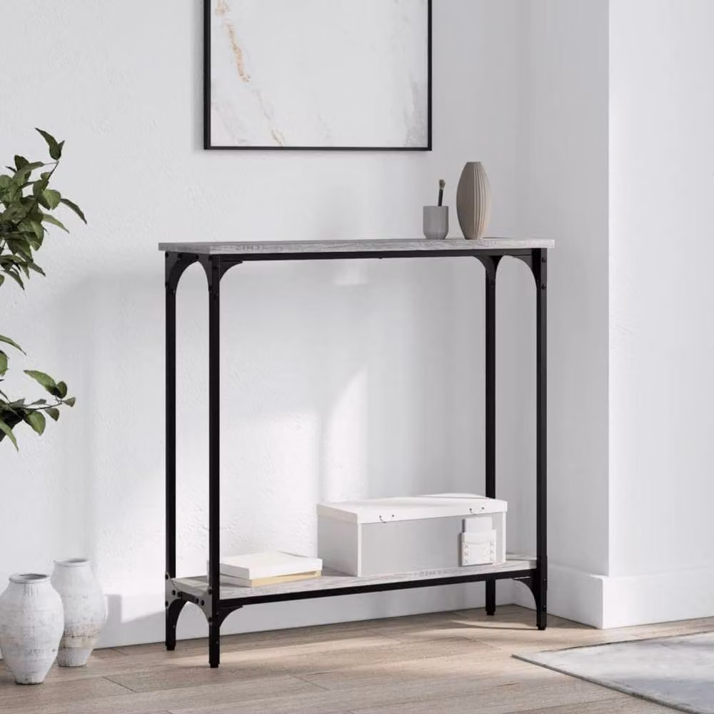 Berkfield Home Grey Sonoma Console Table, W/D/H: 75 x 22.5 x 75 cm – 2