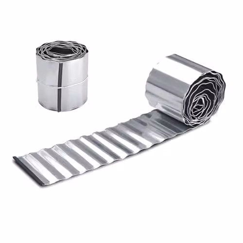 Primrose Galvanised Steel Wavy Lawn Path Edging Roll in Silver, 10m – 1