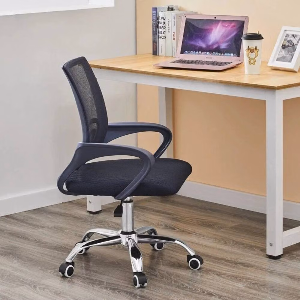 FORGEVIO Black Ergonomic Mesh Office Chair with Armrests – 3